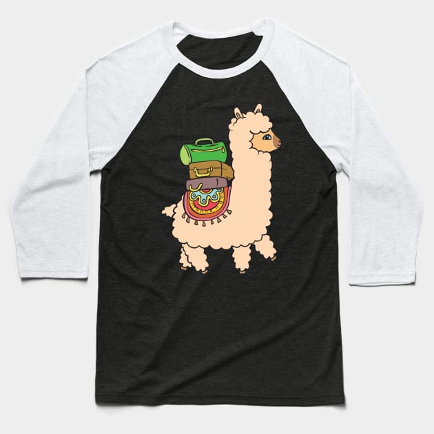 Alpaca on the road. Baseball T-Shirt by theanimaldude